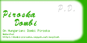 piroska dombi business card